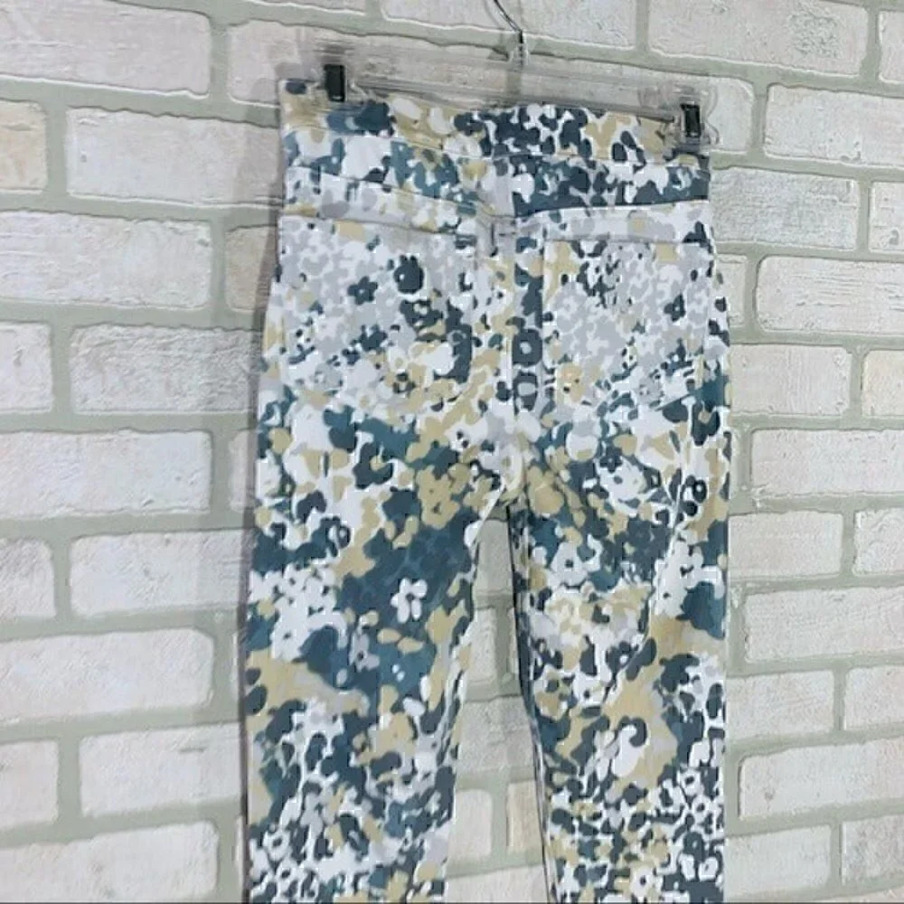 SPANX Floral Print Jeanish Ankle Leggings Size XS